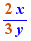 orange 2x/( orange 3y)