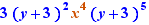3(y+3)² orange x^4(y+3)^5