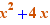 orange x²+ orange 4x