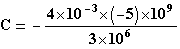 C=-4*10^-3*(-5)*10^9/3*1...