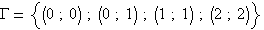 &Gamma;={(0;0);(0;1);(1;1);(2;...