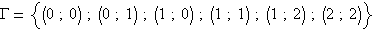 &Gamma;={(0;0);(0;1);(1;0);(1;...