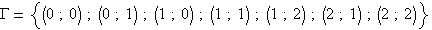 &Gamma;={(0;0);(0;1);(1;0);(1;...
